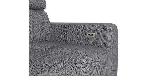 ECKSOFA Grau Chenille - Schwarz/Grau, KONVENTIONELL, Textil/Metall (178/264cm) - Hom`in