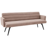 SITZBANK 216/86/68 cm in Taupe - Taupe/Schwarz, Design, Textil/Metall (216/86/68cm) - Dieter Knoll
