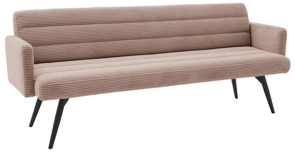 SITZBANK 216/86/68 cm  in Taupe  - Taupe/Schwarz, Design, Textil/Metall (216/86/68cm) - Dieter Knoll