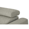 ECKSOFA in Struktur Greige 205/280 cm - Greige/Schwarz, Design, Textil/Metall (205/280cm) - Xora