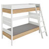 ETAGENBETT 90/200 cm,  in Weiß, Eichefarben, Leiter  - Eichefarben/Weiß, Basics, Holz/Holzwerkstoff (90/200cm) - Paidi