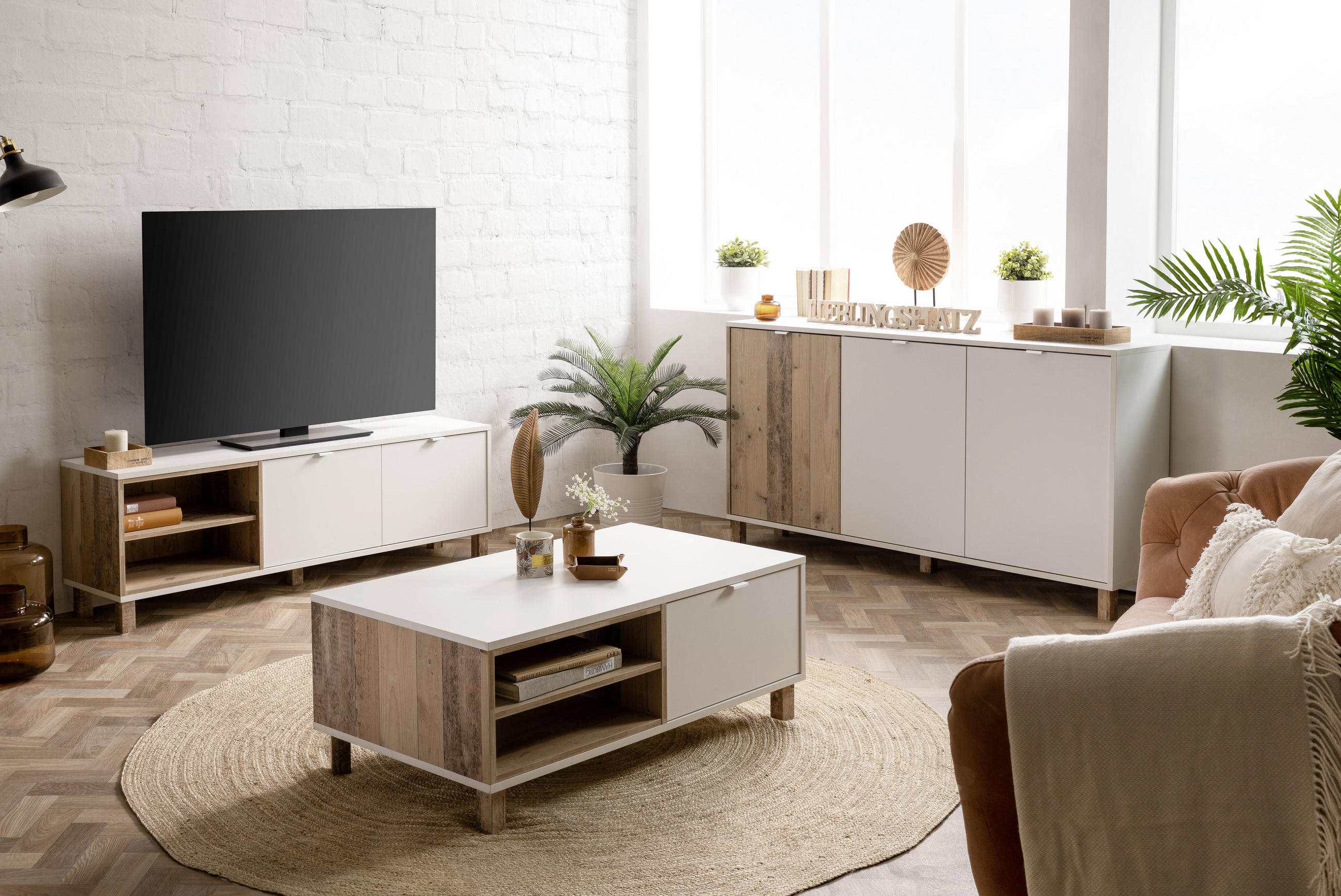 COUCHTISCH in Holzwerkstoff 110/60/42,5 cm  - Weiß, Design, Holzwerkstoff/Metall (110/60/42,5cm) - MID.YOU