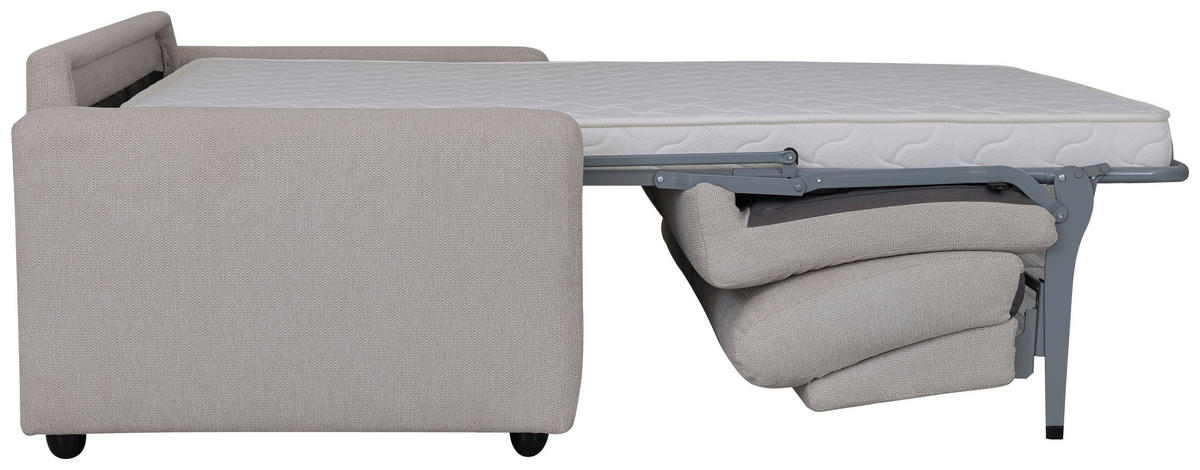 SCHLAFSOFA Webstoff Beige  - Beige/Schwarz, KONVENTIONELL, Kunststoff/Textil (191/90/100cm) - Livetastic