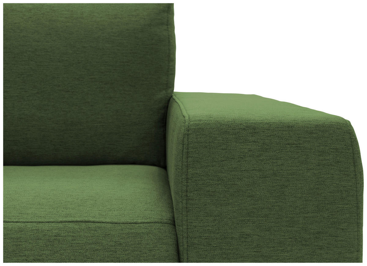 BIGSOFA Webstoff Grün  - Schwarz/Grün, Design, Textil/Metall (242/88/88cm) - LOOKS by W.Joop
