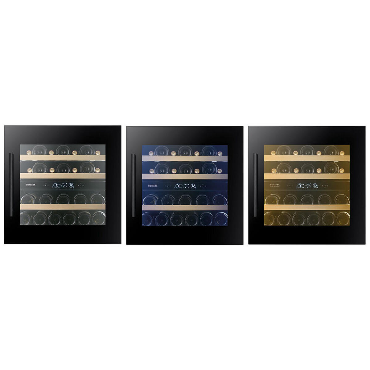 WEINKÜHLSCHRANK DVS-19.50B  - Schwarz, Basics, Glas/Holz (59/45,5/56,9cm)