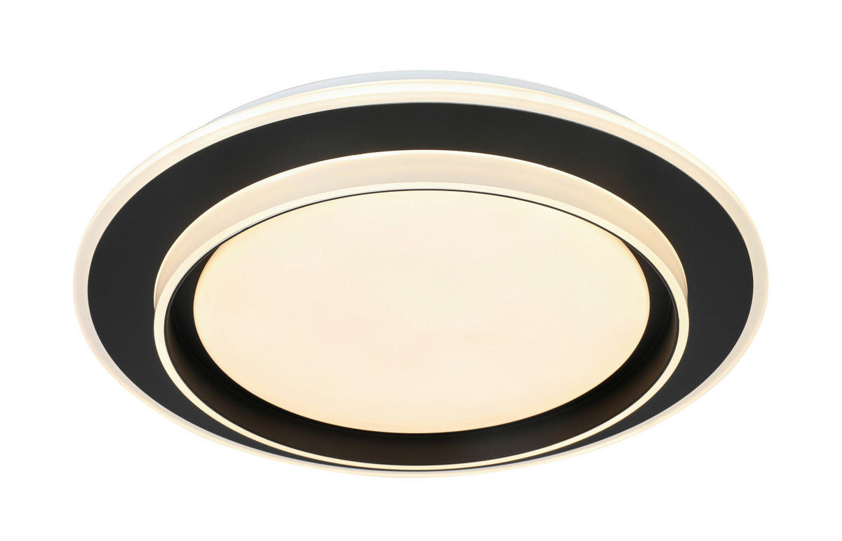 LED PLAFONJERA  - bela/crna, Trendi, metal/plastika (39/6cm) - Novel