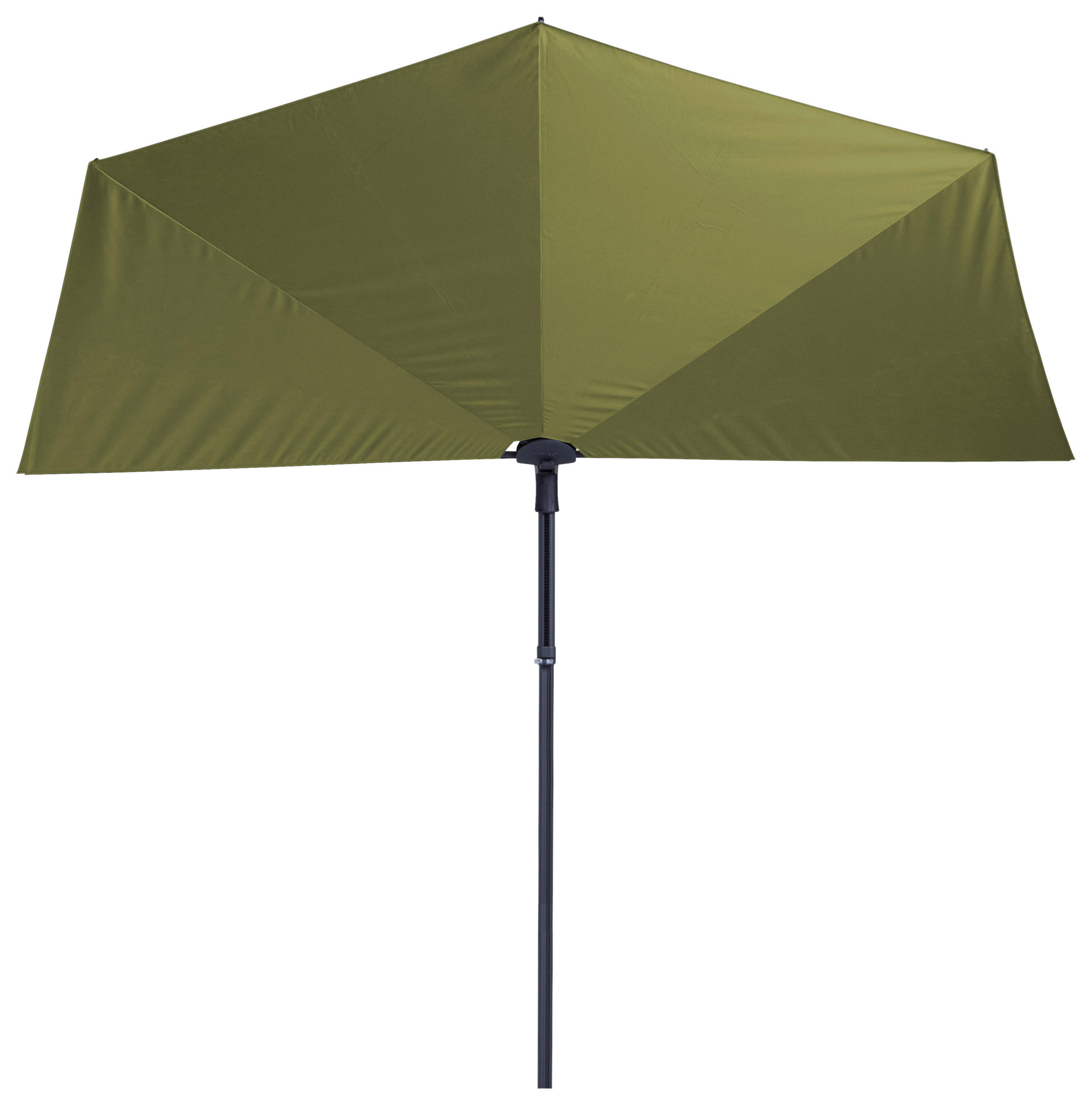 SONNENSCHIRM 270 cm Olivgrün  - Schwarz/Olivgrün, Basics, Textil/Metall (270/150cm)