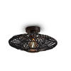 DECKENLEUCHTE GOOD&MOJO  40/12 cm   - Schwarz, Trend, Naturmaterialien (40/12cm) - Good & Mojo