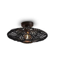 DECKENLEUCHTE GOOD&MOJO  40/12 cm   - Schwarz, Trend, Naturmaterialien (40/12cm) - Good & Mojo