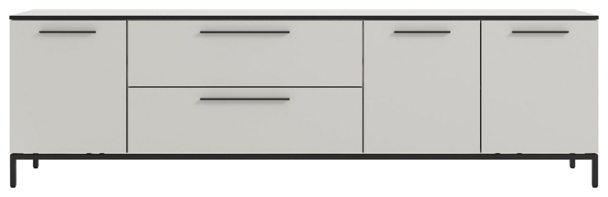 LOWBOARD Soul  in 225/66/40 cm  - Schwarz/Weiß, MODERN, Holzwerkstoff/Metall (225/66/40cm)