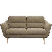 2,5-SITZER Webstoff Braun  - Buchefarben/Braun, Design, Holz/Textil (187/87/88cm) - Livetastic