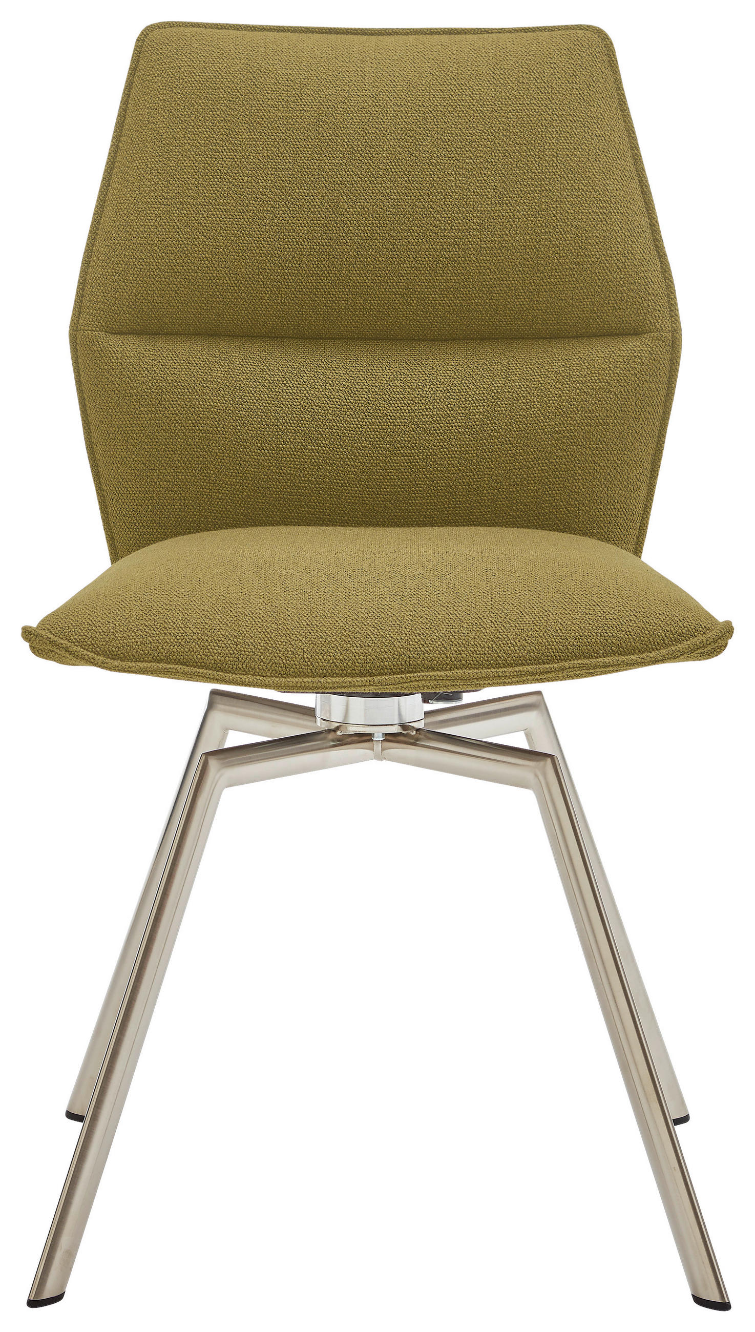 STUHL  in Stahl  - Edelstahlfarben/Grün, Design, Textil/Metall (49/86/60cm) - Venjakob