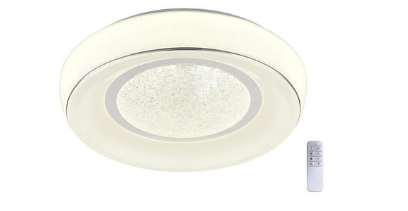 Led Deckenleuchte Beatrice Ø 39 cm mit Sternenhimmel - Weiß, MODERN, Kunststoff/Metall (39/9cm) - Luca Bessoni