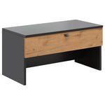 GARDEROBENBANK  in 80/41/42 cm  - Eichefarben/Anthrazit, Design, Holzwerkstoff/Metall (80/41/42cm) - Moderano