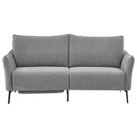 3-SITZER-SOFA  in Chenille Grau Modern  - Schwarz/Grau, KONVENTIONELL, Textil/Metall (184/90/92cm) - Elegando