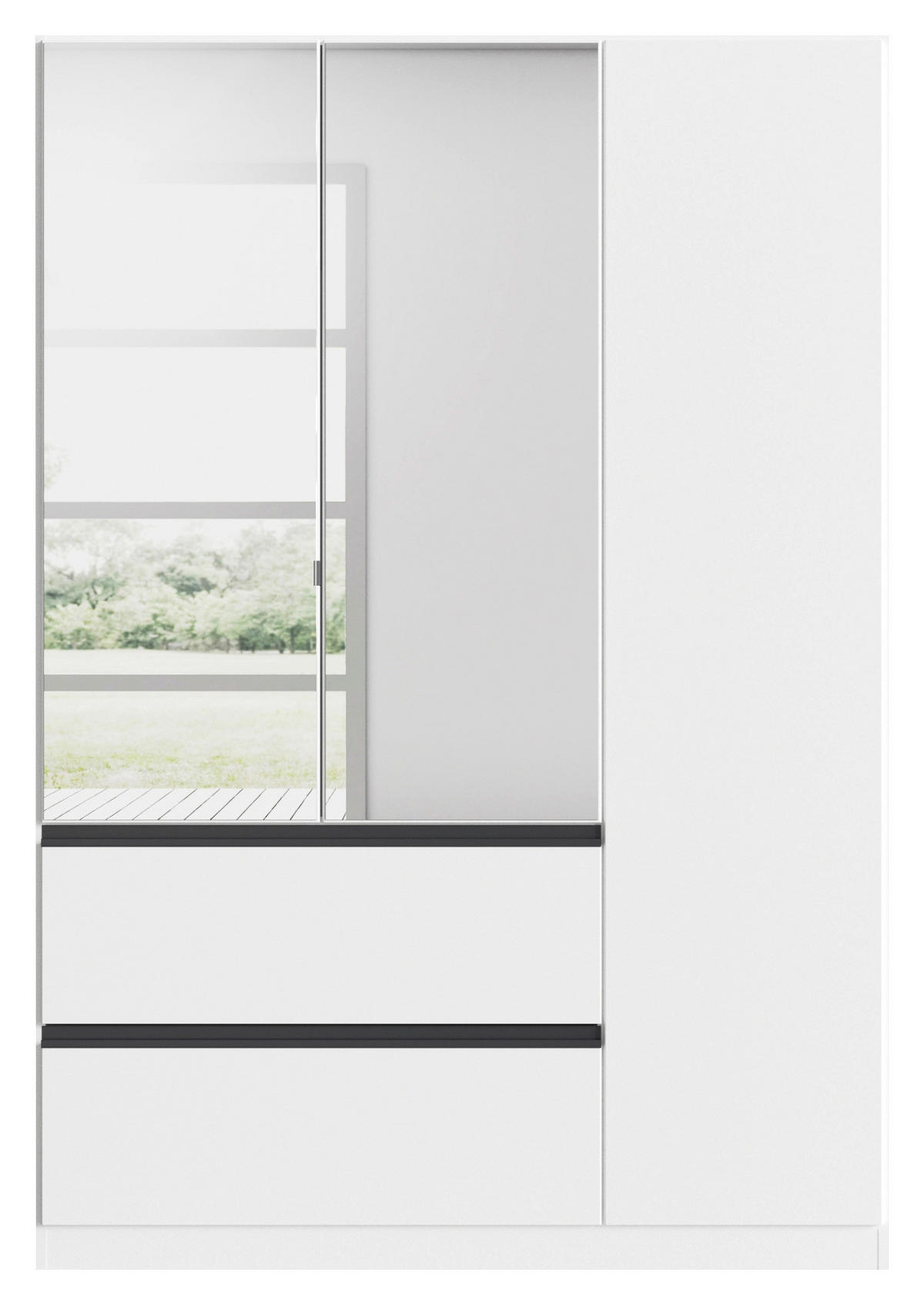 DREHTÜRENSCHRANK in Weiss  - Weiss, Modern, Holzwerkstoff (136/197/54cm) - Rauch Möbel