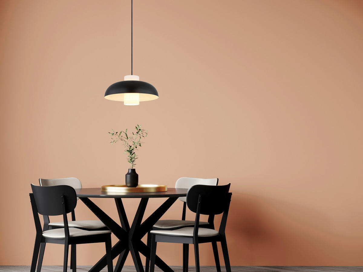 HÄNGELEUCHTE 38/120 cm  - Schwarz/Weiß, Trend, Glas/Metall (38/120cm) - Collet's Monde