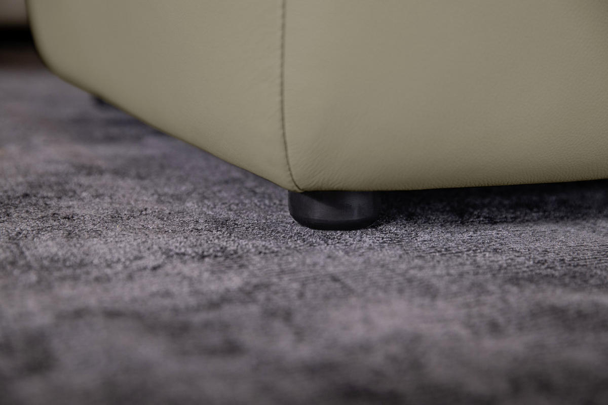 ECKSOFA in Echtleder Braun, Grau  - Schwarz/Braun, Modern, Leder/Kunststoff (164/300cm) - W.Schillig