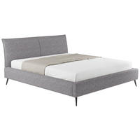 POLSTERBETT gepolstertes Kopfteil, Bettkasten, Lattenroste Graphitfarben, Grau, Hellbraun 140/200 cm  - Hellbraun/Schwarz, Design, Holz/Textil (140/200cm) - Esposa