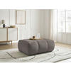 HOCKER FUJI  Leinenoptik Taupe  - Taupe/Schwarz, MODERN, Kunststoff/Textil (112/44/80cm)