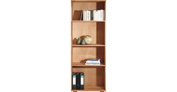 AKTENREGAL Kernbuche massiv Kernbuche  - Buchefarben/Kernbuche, Design, Holz (73/189/38cm) - Carryhome
