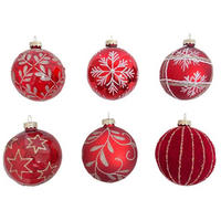 BAŇKA NA VÁNOČNÍ STROMEČEK   - červená, Lifestyle, kov/plast (8cm) - X-Mas