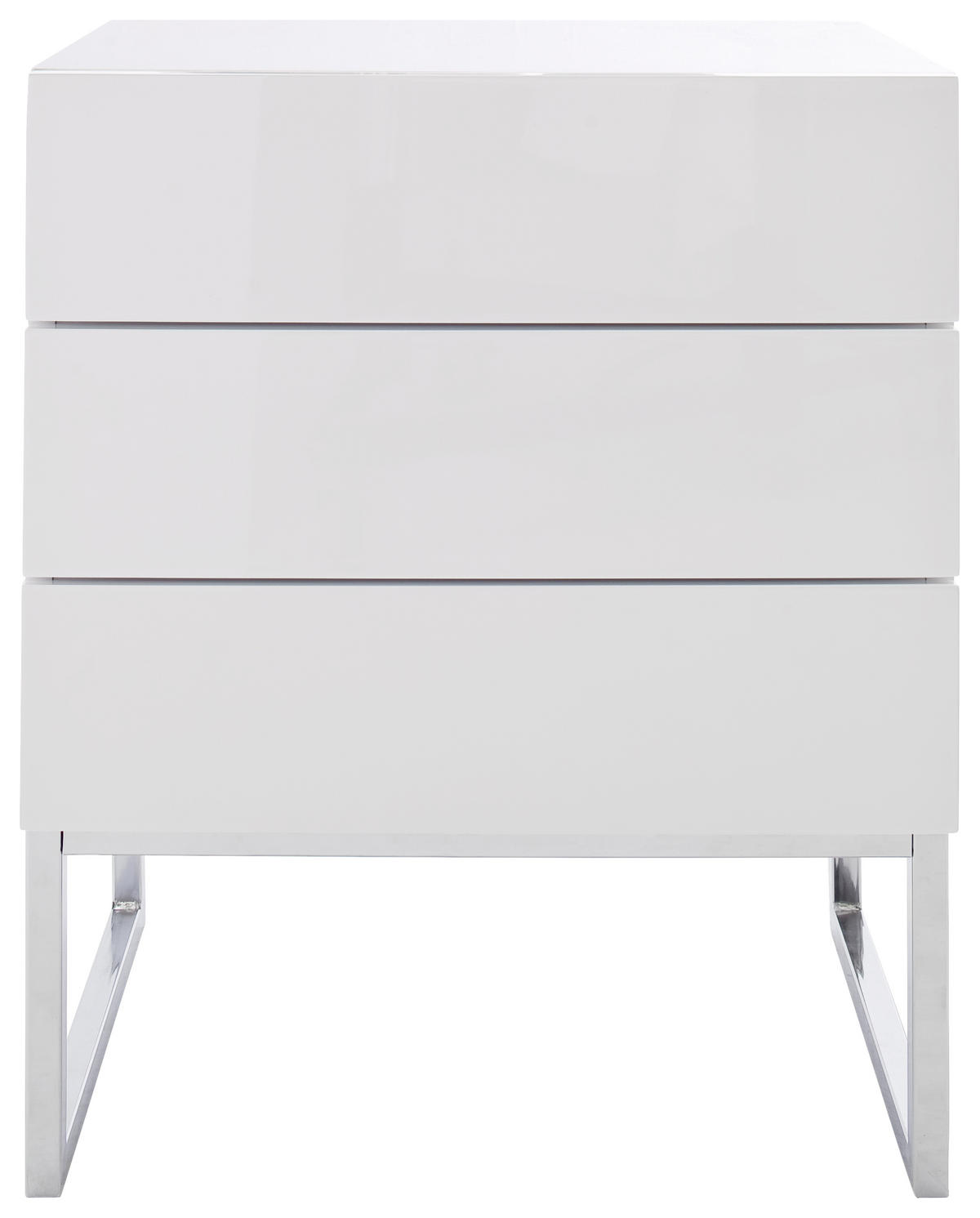 NACHTSCHRANK 50/60/40 cm  - Chromfarben/Weiß, Design, Holzwerkstoff/Metall (50/60/40cm) - Livetastic