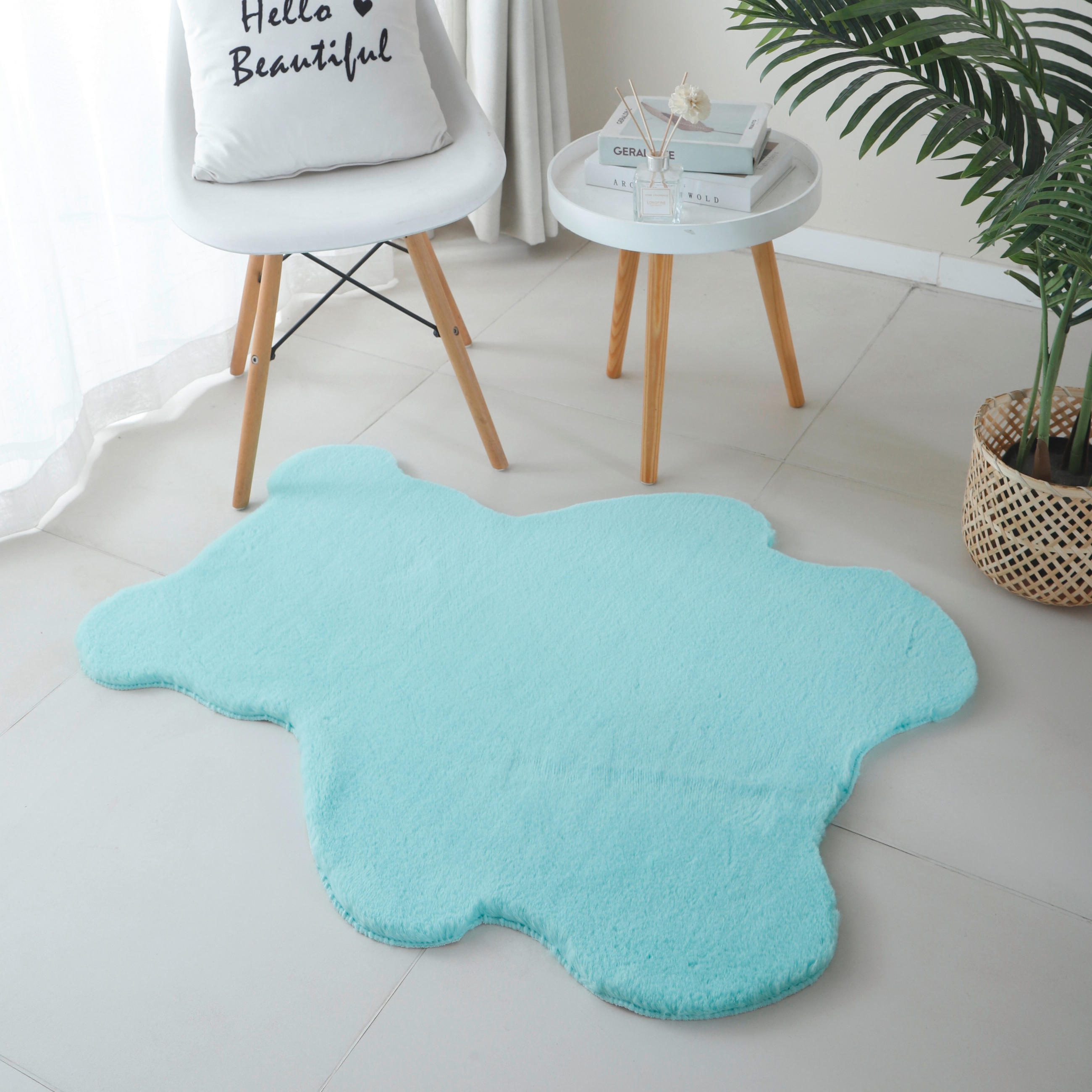 KINDERTEPPICH 80/100 cm CATY  - Mintgrün, Basics, Leder/Textil (80/100cm) - Ben'n'jen