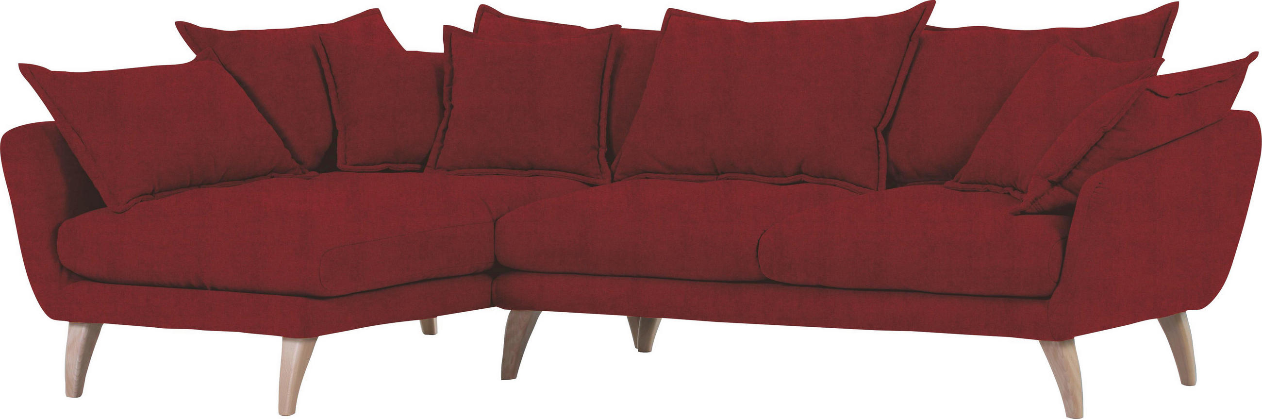 Wohnlandschaft in Textil Rot