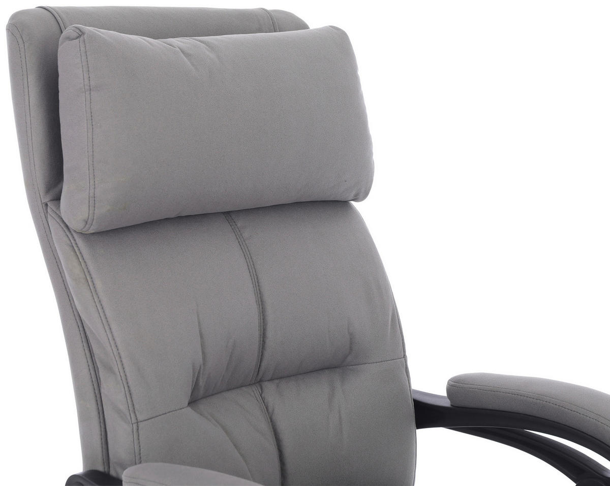CHEFSESSEL Mikrofaser Grau  - Schwarz/Grau, MODERN, Kunststoff/Textil (66/116-124/71.5cm) - MID.YOU