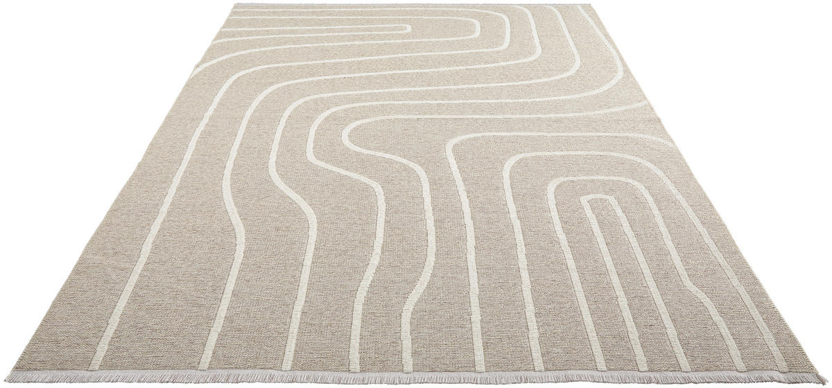 FLACHWEBETEPPICH  Wohnzimmer 160/230 cm Olivia Beige rechteckig  - Beige, LIFESTYLE, Textil (160/230cm) - Novel