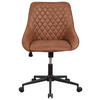 DREHSTUHL Mikrofaser Cognac  - Cognac/Schwarz, KONVENTIONELL, Textil/Metall (60/84/64,5cm) - MID.YOU