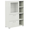 VITRINE in Weiss  - Weiss/Edelstahlfarben, Design, Glas/Holzwerkstoff (100/143,3/41,9cm) - Cantus