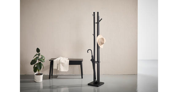 KLEIDERSTÄNDER in Schwarz 35,5/173/28,5 cm   - Schwarz, Basics, Metall (35,5/173/28,5cm) - Xora