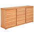 SIDEBOARD Kernbuche furniert geölt Buchefarben - Buchefarben/Schwarz, Design, Holz (200/92/43cm) - Venjakob
