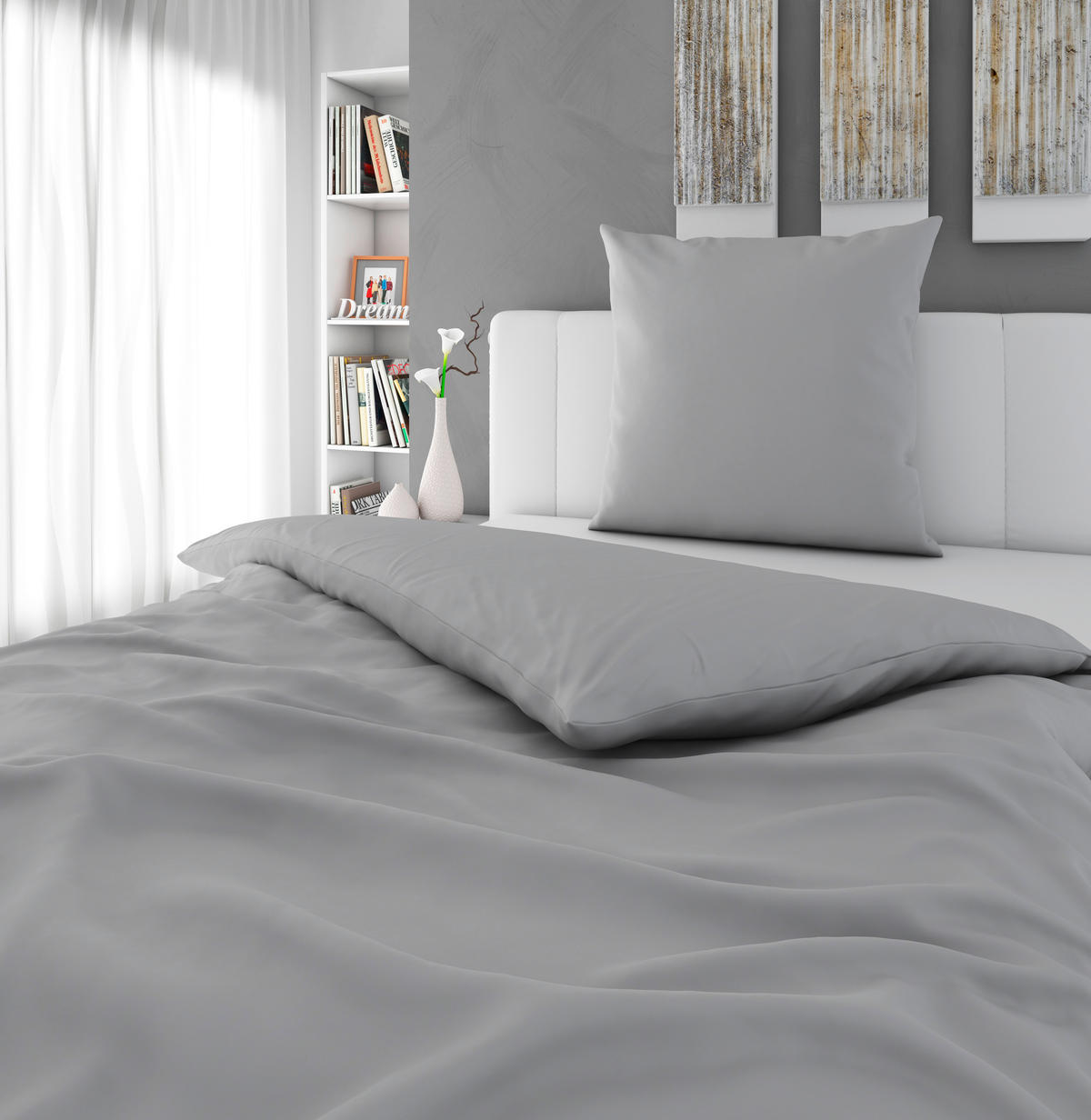 BETTWÄSCHE 135/200 cm  - Silberfarben, Textil (135/200cm) - Esposa