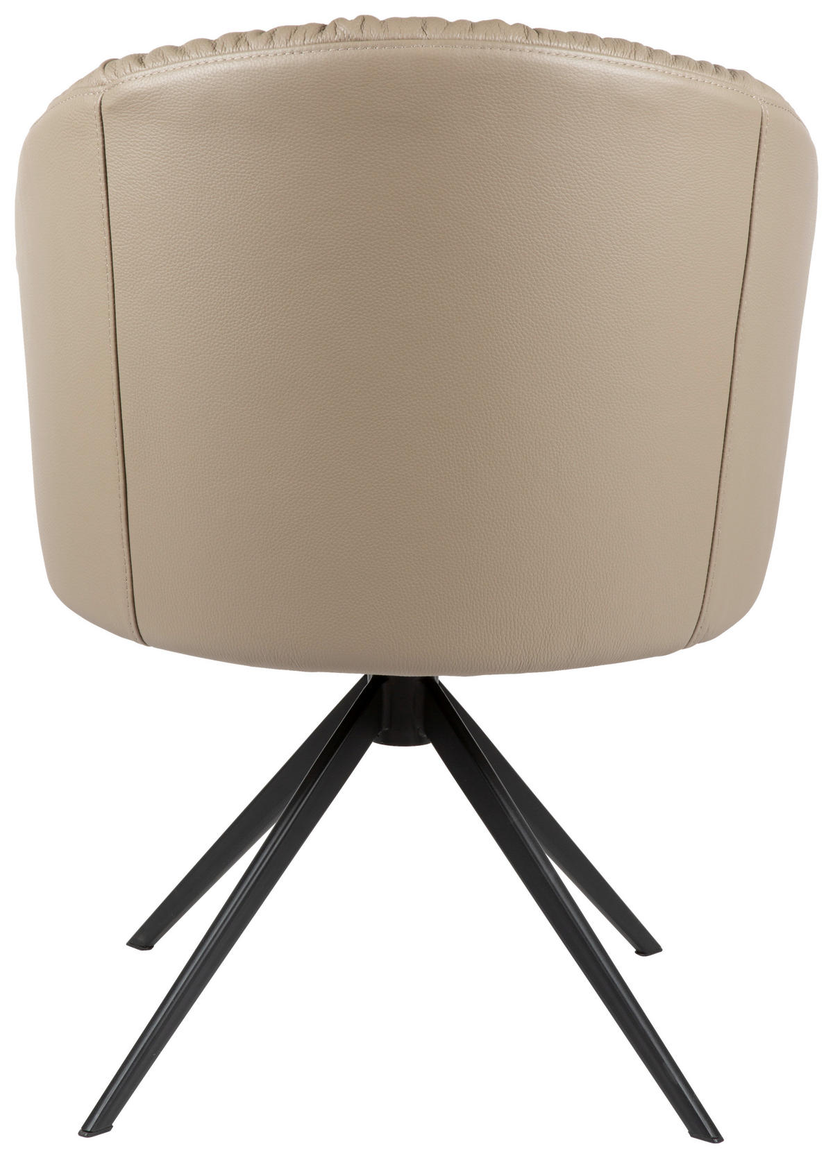 STOL MED ARMSTÖD järn äkta läder pigmenterad  - svart/taupe, Design, metall/läder (63/82/62,5cm) - Dieter Knoll