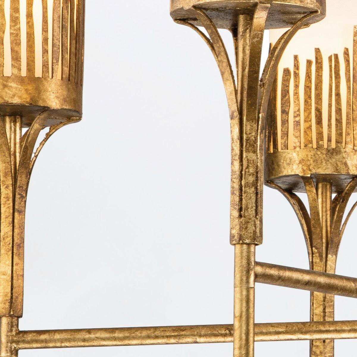 KRONLEUCHTER Alora 87,6/83,8/83,8 cm  - Goldfarben, KONVENTIONELL, Glas/Metall (87,6/83,8/83,8cm) - Elstead Lighting