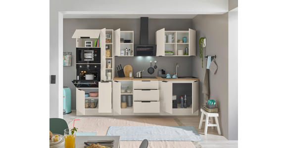 KÜCHENBLOCK   in Kaschmir  - Kaschmir/Schwarz, Basics, Holzwerkstoff/Metall (300/211/60cm) - Xora