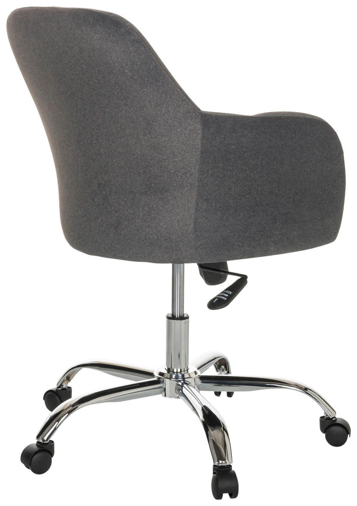 DREHSTUHL Dunkelgrau  - Dunkelgrau/Silberfarben, Basics, Kunststoff/Textil (68/85-94/68cm) - MID.YOU