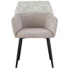 ARMLEHNSTUHL  in Eisen Webstoff  - Greige/Schwarz, Design, Textil/Metall (61/83/61cm) - Novel