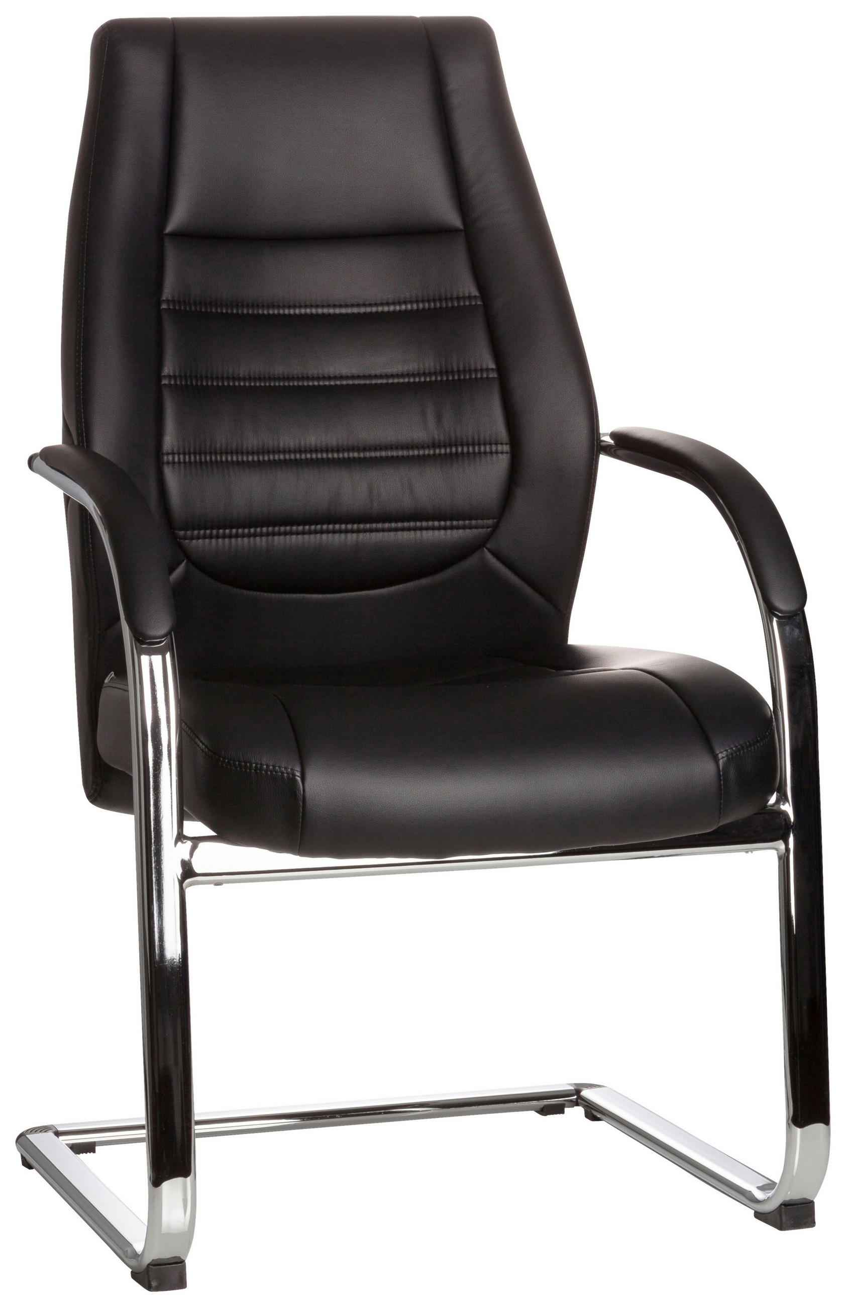 BESUCHERSTUHL Schwarz  - Silberfarben/Schwarz, Basics, Textil/Metall (58/107/59cm) - MID.YOU