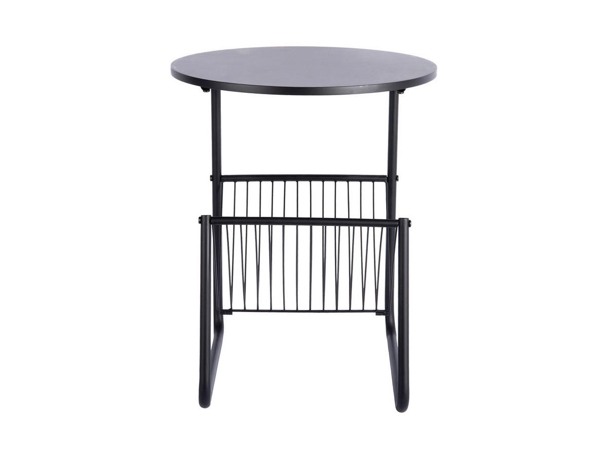 BEISTELLTISCH 40/40/49 cm Riqueza Schwarz rund  - Schwarz, Basics, Metall (40/40/49cm) - Leitmotiv