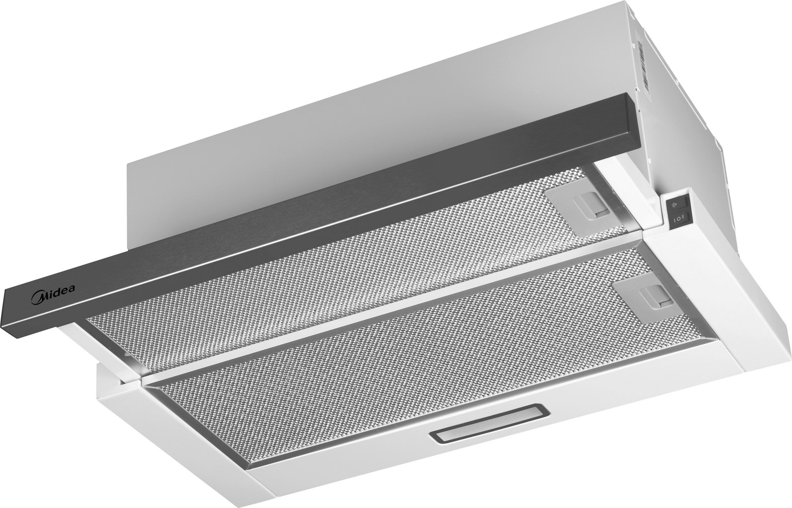 DUNSTABZUGSHAUBE HU 60L07  - Weiß, Basics, Metall (59,5/25,5/30,8cm) - Midea