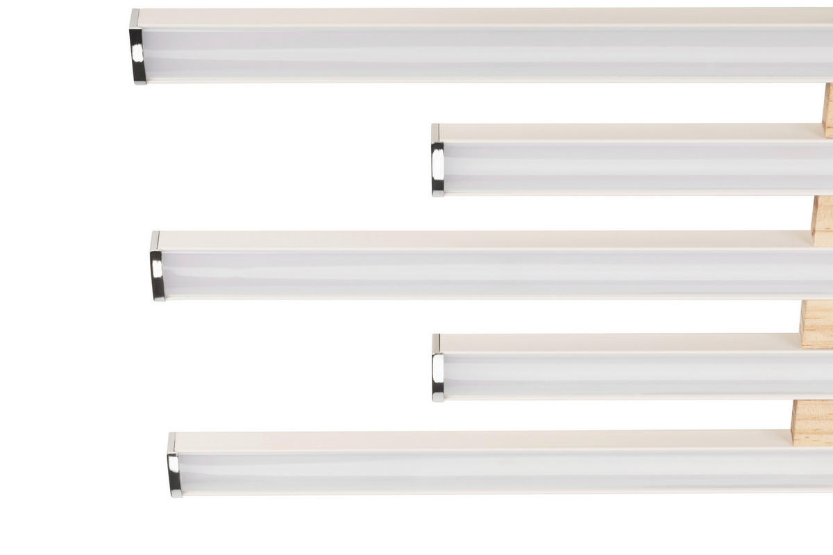 LED SVJETILJKA STROPNA Chandler  - bijela/ecru, Basics, drvni materijal/metal (60/22/6cm) - Novel