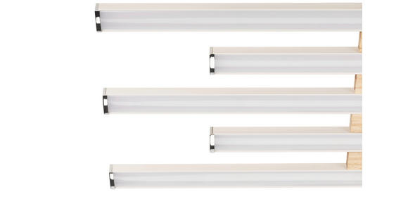 LED-DECKENLEUCHTE 60/22/6 cm - Ecru/Weiß, Basics, Holzwerkstoff/Kunststoff (60/22/6cm) - Novel