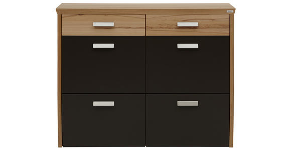 SCHUHSCHRANK 123/95/32 cm - Silberfarben/Buchefarben, Design, Holz/Holzwerkstoff (123/95/32cm) - Dieter Knoll