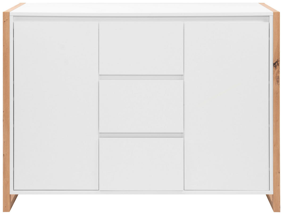 KOMMODE 120/88/40 cm  in Weiss, Eiche Artisan  - Weiss/Eiche Artisan, Design, Holzwerkstoff (120/88/40cm) - MID.YOU