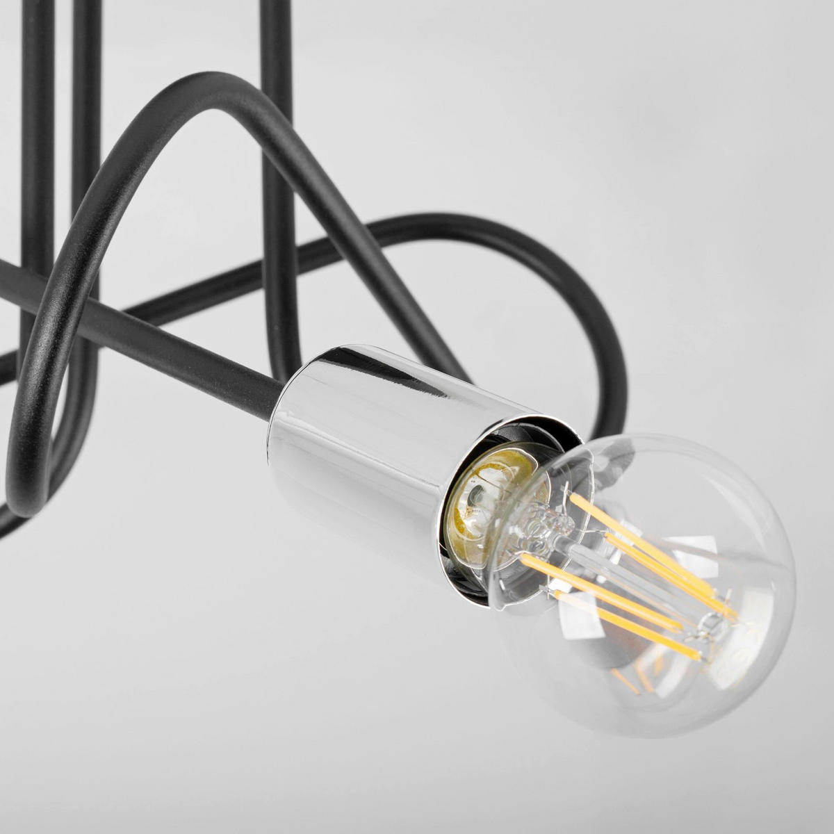 DECKENLEUCHTE OXFORD 45/45/30 cm   - Chromfarben/Schwarz, LIFESTYLE, Metall (45/45/30cm)