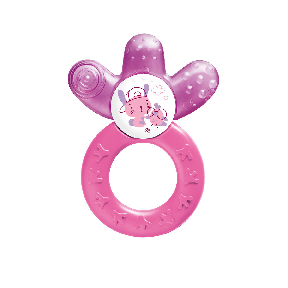 BEIßRING 4 Monat(e)  - Blau/Rosa, Basics (17,5/11,7/2,2cm) - MAM